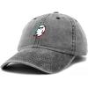imageDALIX Ghost Life Embroidered Baseball Dad CapWashed Black