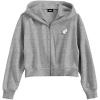 imageDALIX Ghost Embroidered Fleece Zip Hoodie Cold Fall Winter WomenAthletic Heather