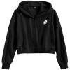 imageDALIX Ghost Embroidered Fleece Zip Hoodie Cold Fall Winter WomenBlack