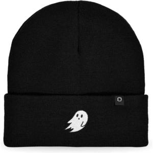 imageDALIX Ghost Embroidered Beanie Hat Knit Cap Cold Weather WomensBlack