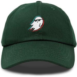 imageDALIX Ghost Life Embroidered Baseball Dad CapDark Green