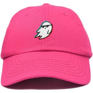 imageDALIX Ghost Life Embroidered Baseball Dad CapHot Pink