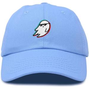imageDALIX Ghost Life Embroidered Baseball Dad CapLight Blue