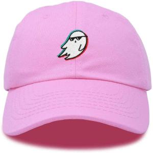 imageDALIX Ghost Life Embroidered Baseball Dad CapLight Pink