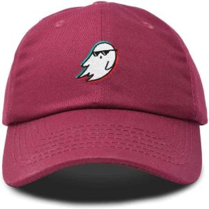 imageDALIX Ghost Life Embroidered Baseball Dad CapMaroon
