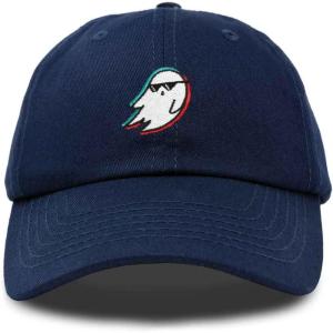 imageDALIX Ghost Life Embroidered Baseball Dad CapNavy Blue