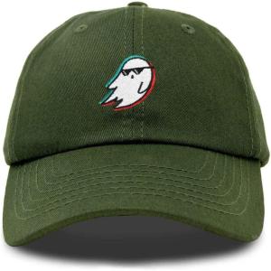 imageDALIX Ghost Life Embroidered Baseball Dad CapOlive