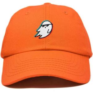 imageDALIX Ghost Life Embroidered Baseball Dad CapOrange
