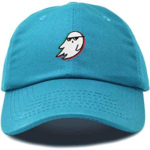 imageDALIX Ghost Life Embroidered Baseball Dad CapTeal