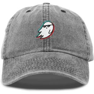 imageDALIX Ghost Life Embroidered Baseball Dad CapWashed Black