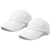 imageDALIX Youth Girls Boys Dad Hats Baseball Caps 2 for 1White