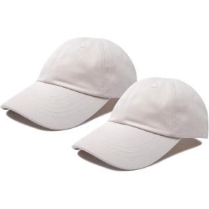 imageDALIX Youth Girls Boys Dad Hats Baseball Caps 2 for 1Beige