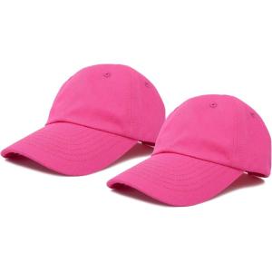 imageDALIX Youth Girls Boys Dad Hats Baseball Caps 2 for 1Hot Pink
