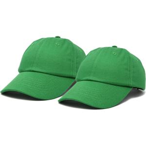 imageDALIX Youth Girls Boys Dad Hats Baseball Caps 2 for 1Kelly Green