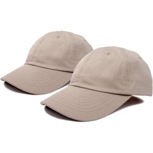 imageDALIX Youth Girls Boys Dad Hats Baseball Caps 2 for 1Khaki