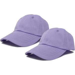 imageDALIX Youth Girls Boys Dad Hats Baseball Caps 2 for 1Lavender