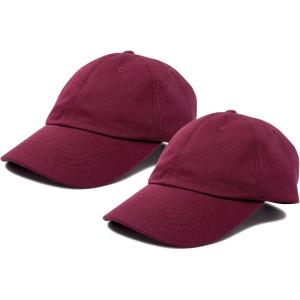 imageDALIX Youth Girls Boys Dad Hats Baseball Caps 2 for 1Maroon