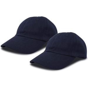 imageDALIX Youth Girls Boys Dad Hats Baseball Caps 2 for 1Navy Blue