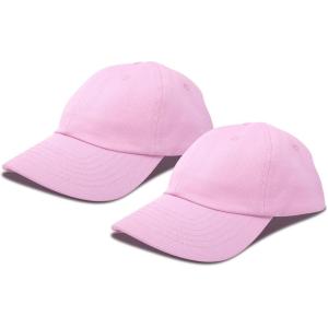 imageDALIX Youth Girls Boys Dad Hats Baseball Caps 2 for 1Pink