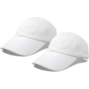 imageDALIX Youth Girls Boys Dad Hats Baseball Caps 2 for 1White