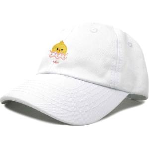 imageDALIX Cute Easter Chick Hat Infants Embroidered Baby Baseball CapWhite