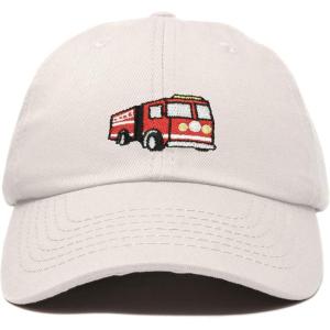 imageDALIX Firetruck Hat Kids Boys Girls Fire Truck Baseball CapBeige