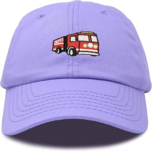 imageDALIX Firetruck Hat Kids Boys Girls Fire Truck Baseball CapLavender