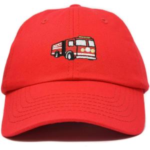 imageDALIX Firetruck Hat Kids Boys Girls Fire Truck Baseball CapRed