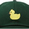 imageDALIX Cute Ducky Soft Baseball Cap Dad HatDark Green