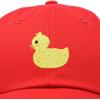 imageDALIX Cute Ducky Soft Baseball Cap Dad HatM  L  Xl  Red