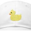imageDALIX Cute Ducky Soft Baseball Cap Dad HatM  L  Xl  White