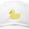 imageDALIX Cute Ducky Soft Baseball Cap Dad HatWhite