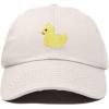 imageDALIX Cute Ducky Soft Baseball Cap Dad HatBeige