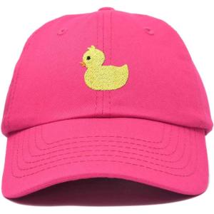 imageDALIX Cute Ducky Soft Baseball Cap Dad HatM  L  Xl  Hot Pink