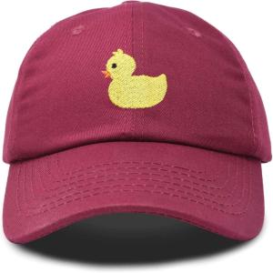 imageDALIX Cute Ducky Soft Baseball Cap Dad HatMaroon