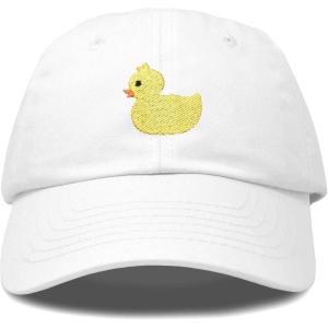 imageDALIX Cute Ducky Soft Baseball Cap Dad HatWhite