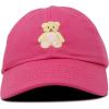 imageDALIX Cute Teddy Bear Hat Infant Baseball Cap for Kids and Toddler Girls BoysM  L  Xl  Hot Pink