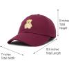 imageDALIX Cute Teddy Bear Hat Infant Baseball Cap for Kids and Toddler Girls BoysM  L  Xl  Maroon