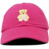 imageDALIX Cute Teddy Bear Hat Infant Baseball Cap for Kids and Toddler Girls BoysXxs  Xs  S  Hot Pink