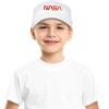 imageDALIX NASA Meatball Insignia Worm Logo Kids Hat Baseball Cap Girls BoysRed Worm  White