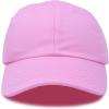 imageDALIX Youth Childrens Cotton Cap Plain Hat Black Khaki Navy Pink Red WhitePink