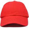 imageDALIX Youth Childrens Cotton Cap Plain Hat Black Khaki Navy Pink Red WhiteRed