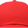 imageDALIX Youth Childrens Cotton Cap Plain Hat Black Khaki Navy Pink Red WhiteRed