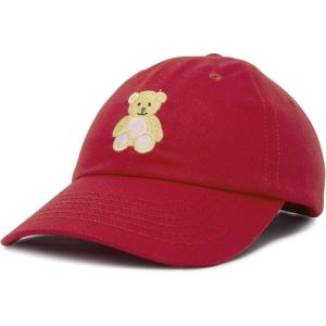 imageDALIX Cute Teddy Bear Hat Infant Baseball Cap for Kids and Toddler Girls BoysXxs  Xs  S  Red