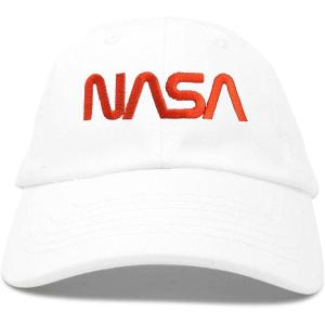 imageDALIX NASA Meatball Insignia Worm Logo Infant Hat Baseball Cap Girls BoysRed Worm  White
