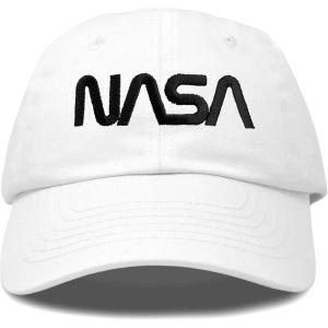 imageDALIX NASA Meatball Insignia Worm Logo Kids Hat Baseball Cap Girls BoysBlack Worm  White
