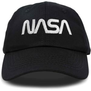 imageDALIX NASA Meatball Insignia Worm Logo Kids Hat Baseball Cap Girls BoysWhite Worm  Black