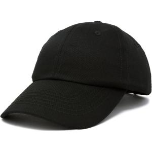 imageDALIX Youth Childrens Cotton Cap Plain Hat Black Khaki Navy Pink Red WhiteBlack