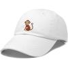 imageDALIX Cute Monkey Kids Hat Embroidered Baseball Cap Girls BoysWhite