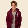 imageDALIX Pizza Embroidered Zip Hoodie Fleece Long Sleeve Pocket Warm Soft MensMaroon